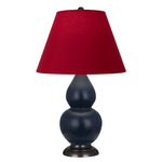 Matte Midnight Blue Small Double Gourd Accent Lamp
