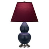 Matte Midnight Blue Small Double Gourd Accent Lamp