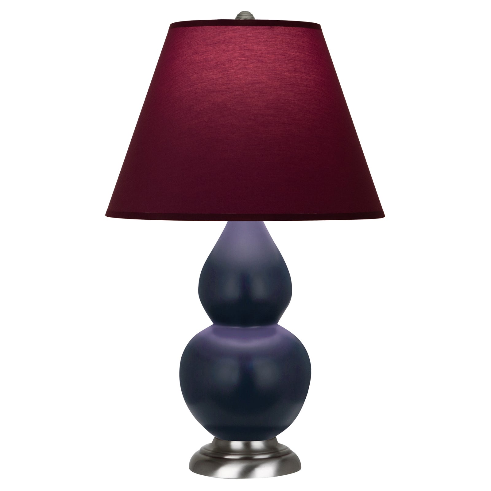 Matte Midnight Blue Small Double Gourd Accent Lamp