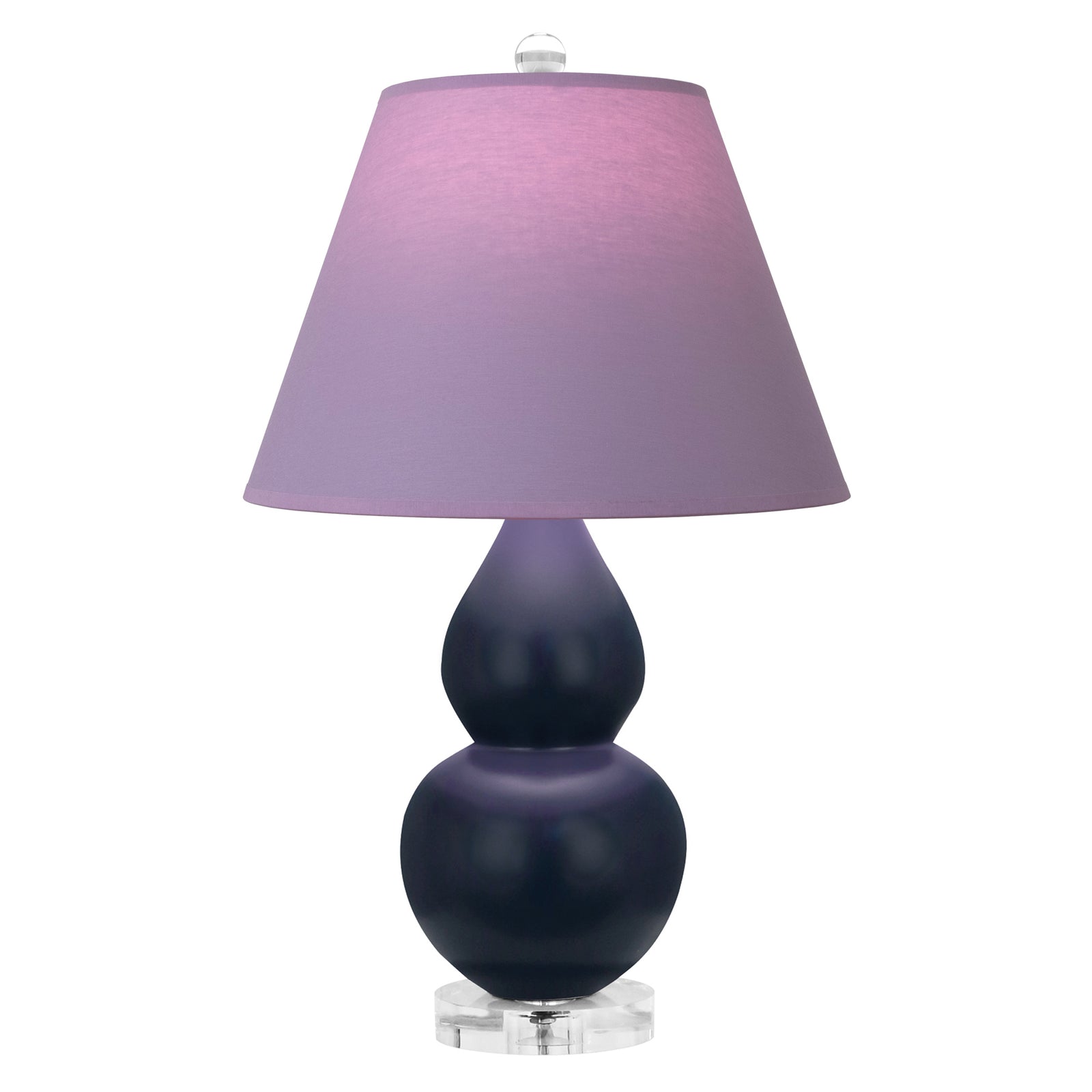 Matte Midnight Blue Small Double Gourd Accent Lamp