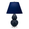 Matte Midnight Blue Small Double Gourd Accent Lamp
