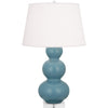 Matte Steel Blue Small Double Gourd Accent Lamp