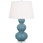 Matte Steel Blue Small Double Gourd Accent Lamp