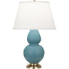 Matte Steel Blue Double Gourd Table Lamp
