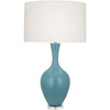Matte Steel Blue Audrey Table Lamp