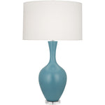 Matte Steel Blue Audrey Table Lamp