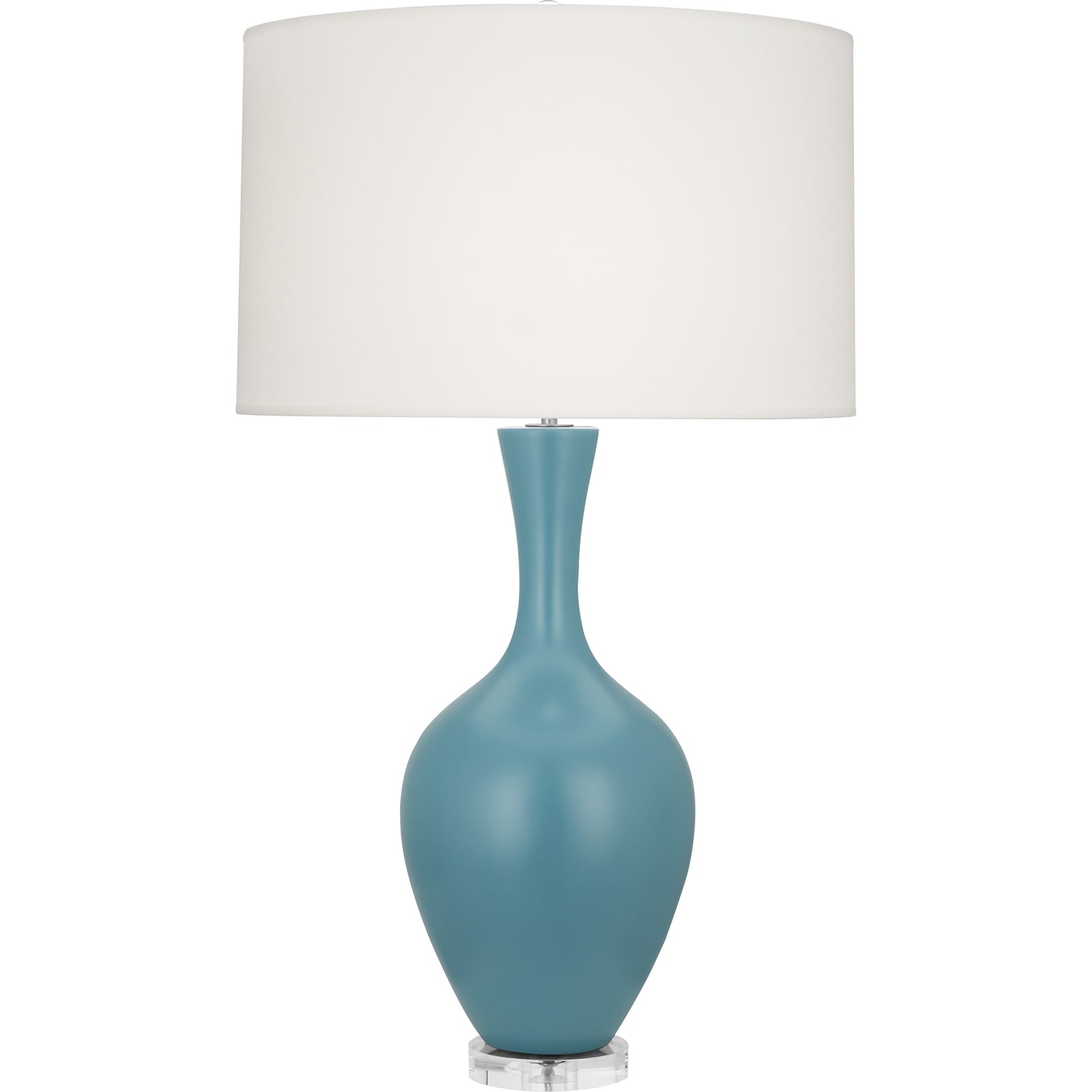 Matte Steel Blue Audrey Table Lamp