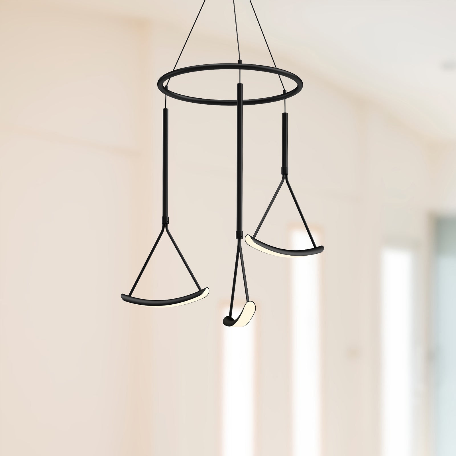 Mobil 27-in Black LED Chandeliers