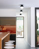 Monae 6-in Black/Opal Glass 1 Light Flush Mount