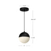Monae 6-in Black LED Pendant