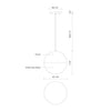 Monae 8-in Black LED Pendant