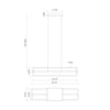 Mondrian 36-in Brushed Nickel LED Linear Pendant