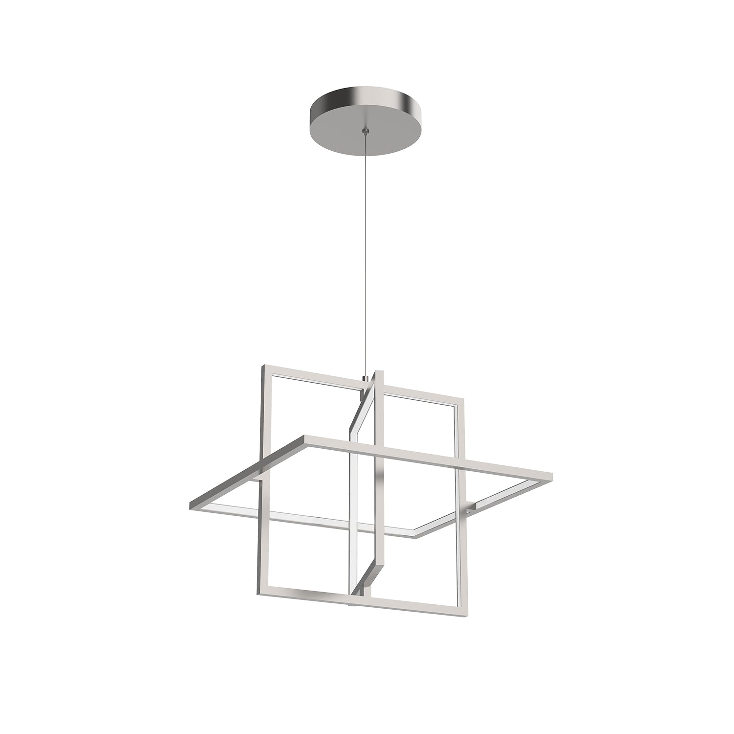 Mondrian 20-in Brushed Nickel LED Pendant