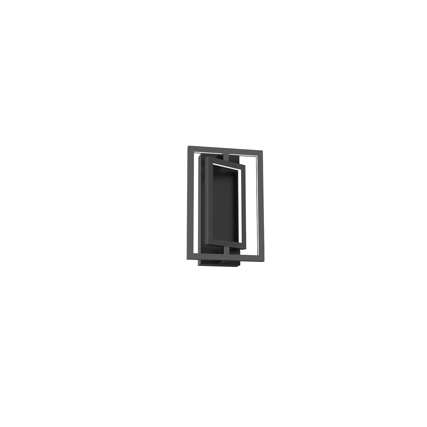Mondrian 11-in Black LED Semi-Flush Mount