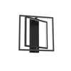 Mondrian 16-in Black LED Semi Flush Mount