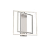 Mondrian 16-in Brushed Nickel LED Semi Flush Mount
