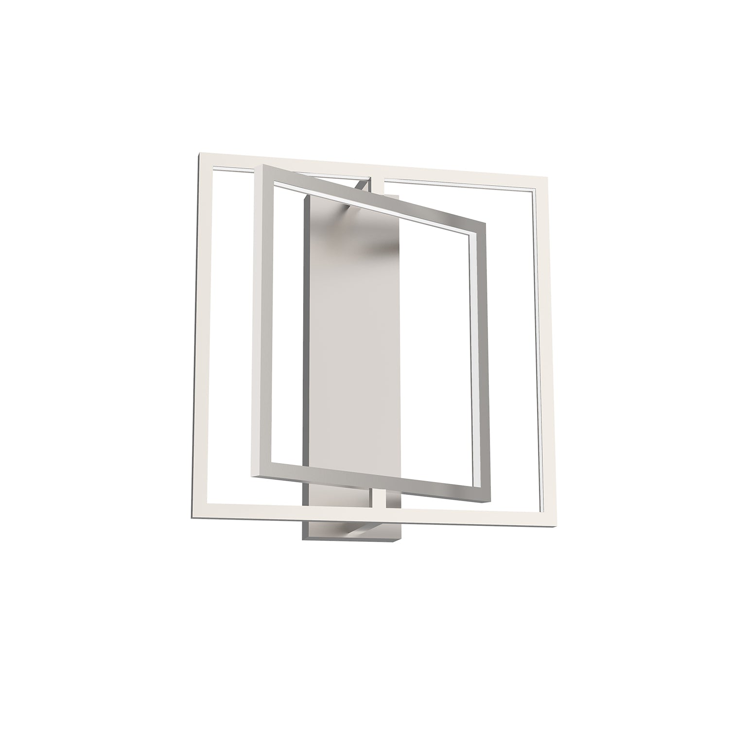 Mondrian 16-in Brushed Nickel LED Semi Flush Mount