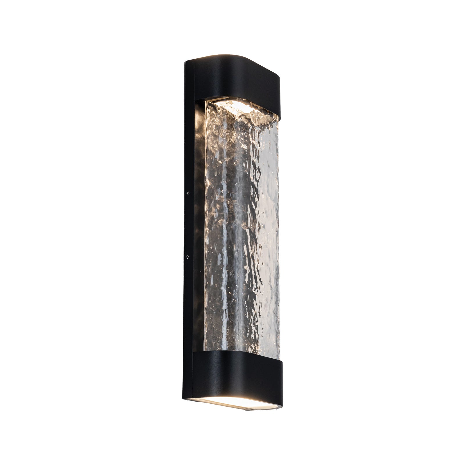 Moondew 18-in Black LED Exterior Wall Sconce