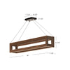 Morina 42-in Walnut LED Linear Pendant