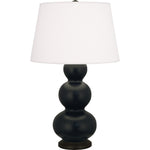 Matte Obsidian Triple Gourd Table Lamp