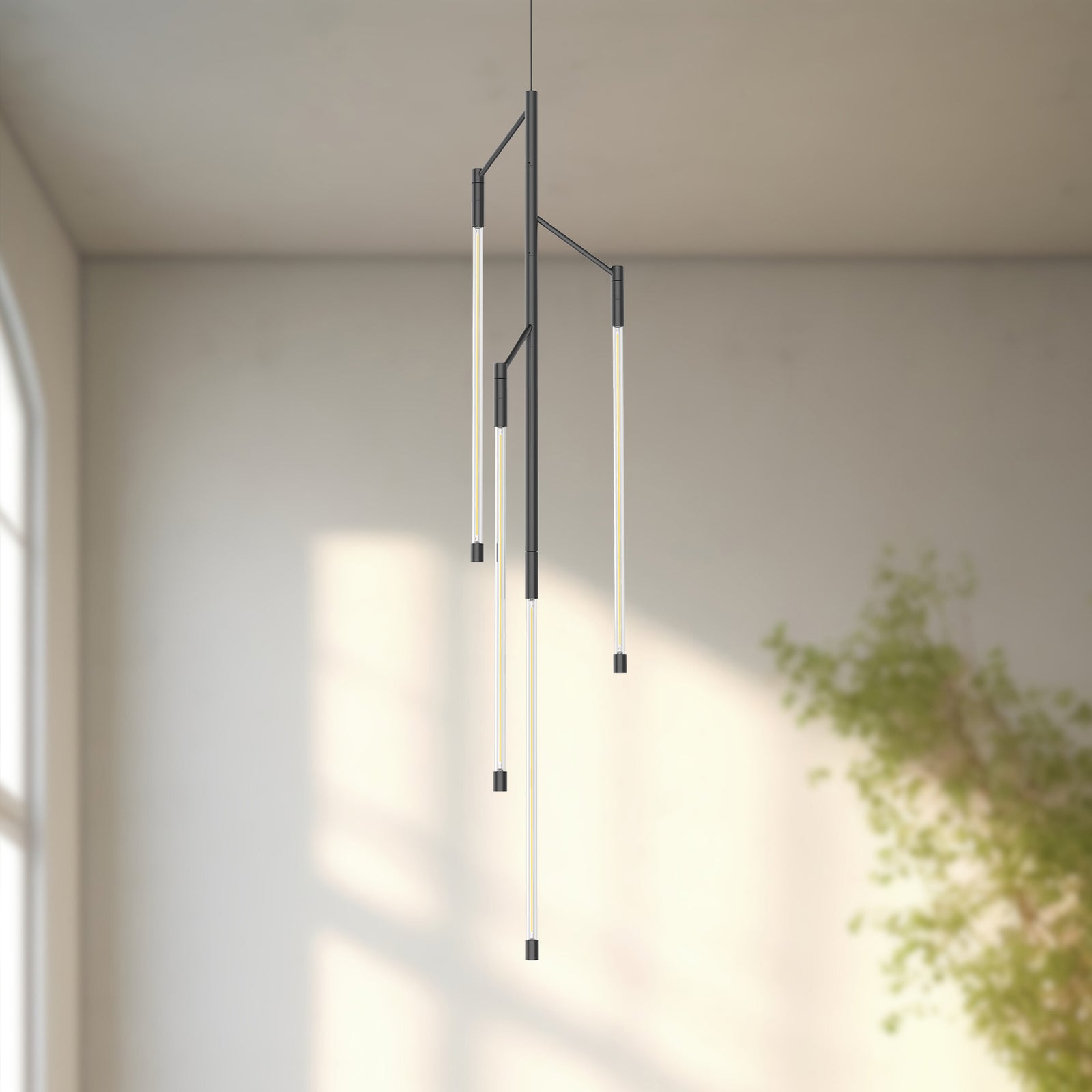 Motif 46-in Black LED Pendant