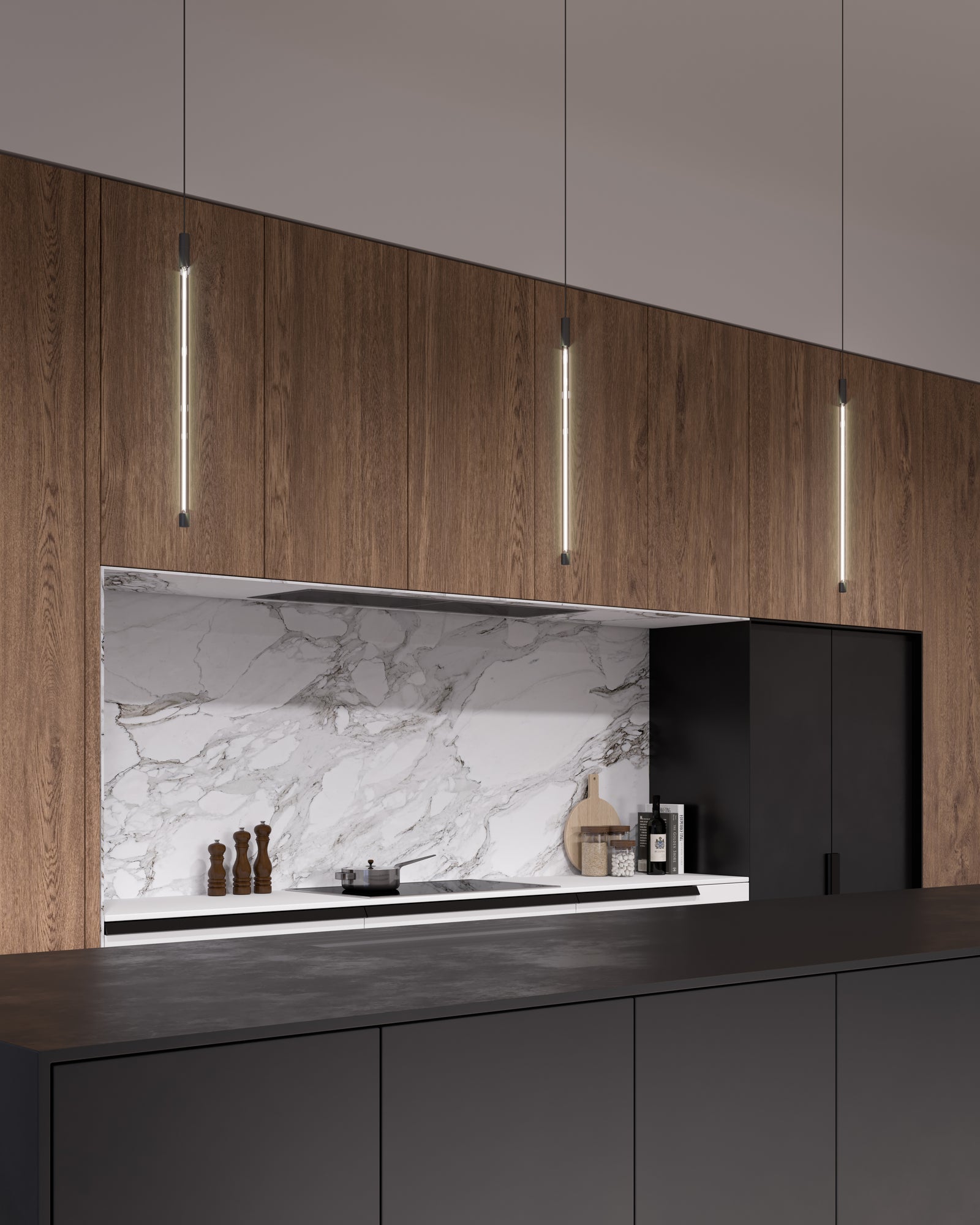 Motif 21-in Black LED Pendant