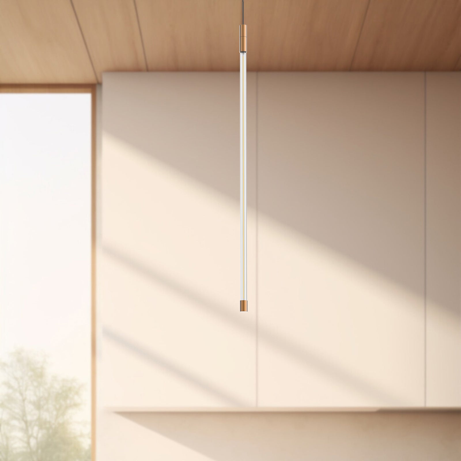 Motif 27-in Brushed Gold LED Pendant