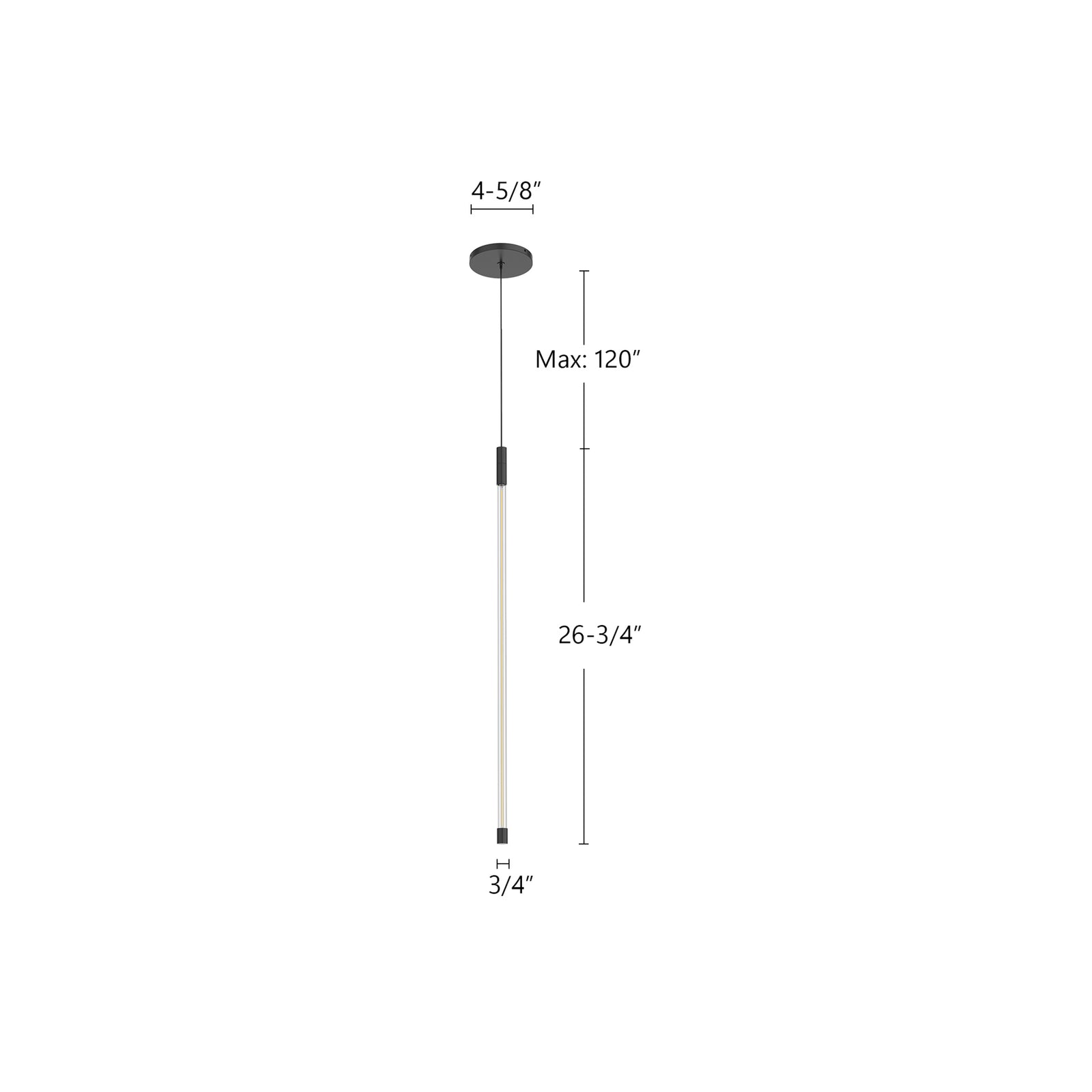 Motif 27-in Black LED Pendant