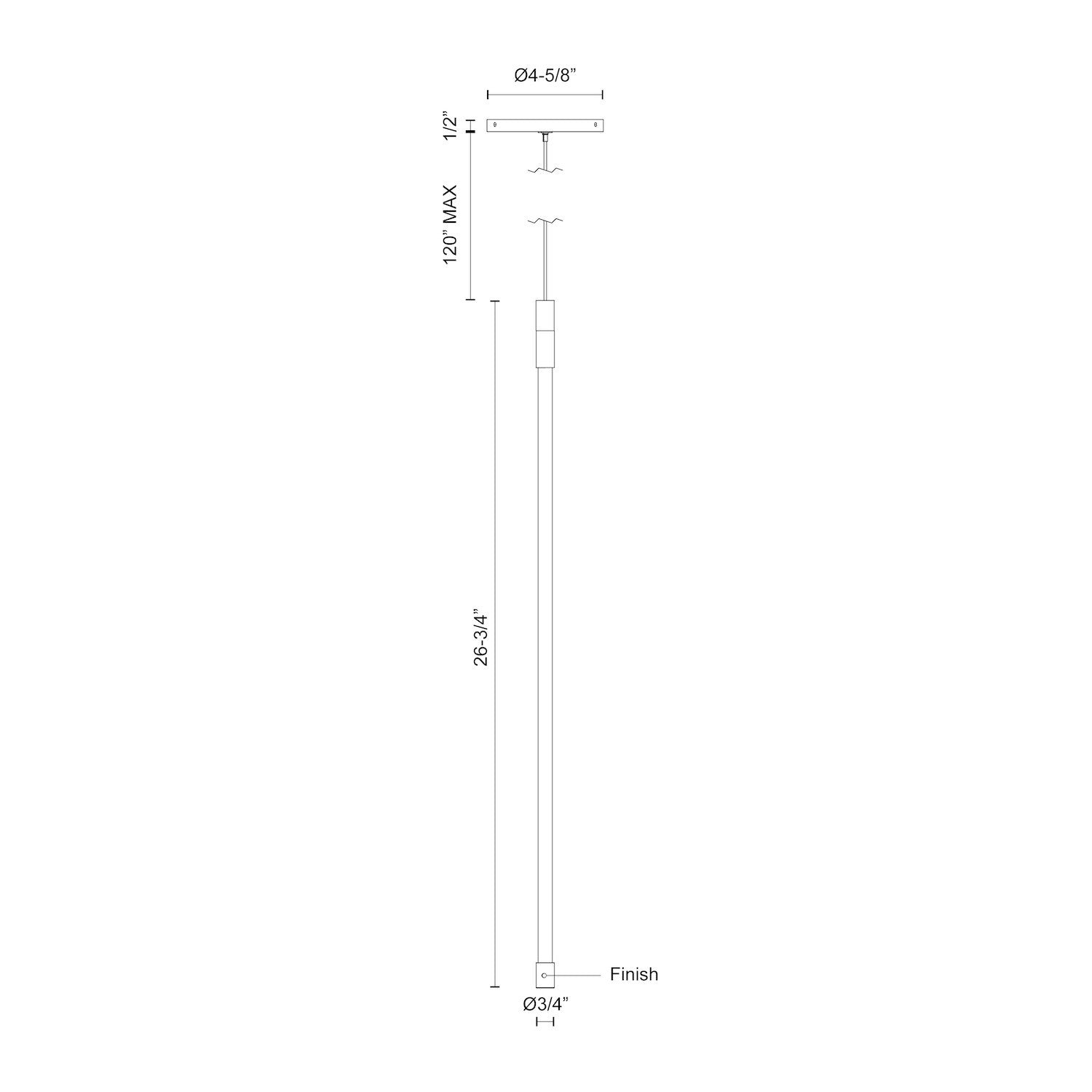 Motif 27-in Black LED Pendant