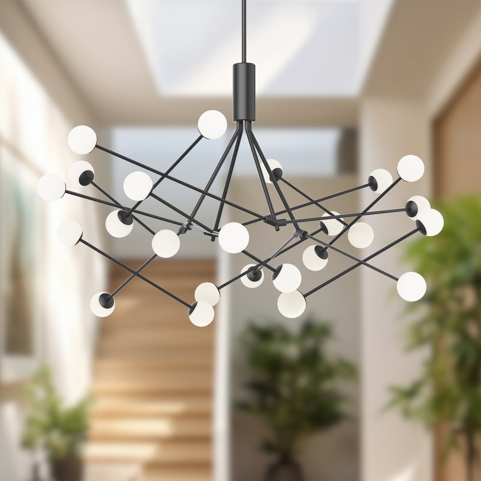 Moto 56-in Black LED Chandeliers