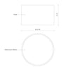 Mousinni 14-in Black LED Flush Mount