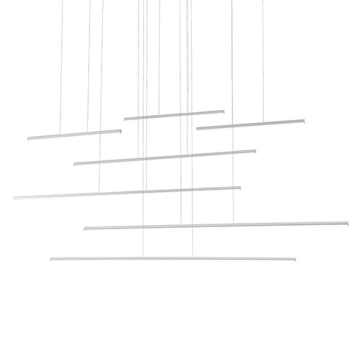 Chute Motion 70-in White LED Multi Pendant