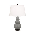 Matte Smokey Taupe Small Double Gourd Accent Lamp