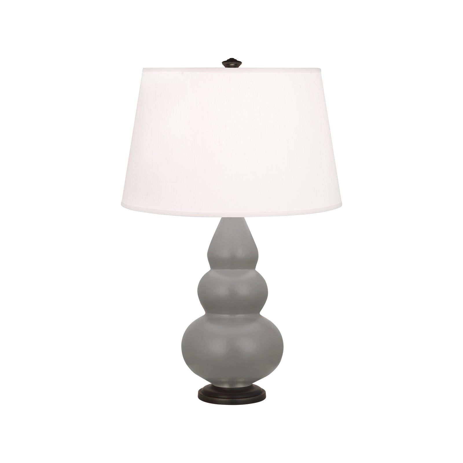 Matte Smokey Taupe Small Double Gourd Accent Lamp