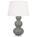 Matte Smokey Taupe Triple Gourd Table Lamp