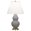 Matte Smokey Taupe Small Double Gourd Accent Lamp