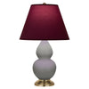 Matte Smokey Taupe Small Double Gourd Accent Lamp