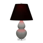 Matte Smokey Taupe Small Double Gourd Accent Lamp