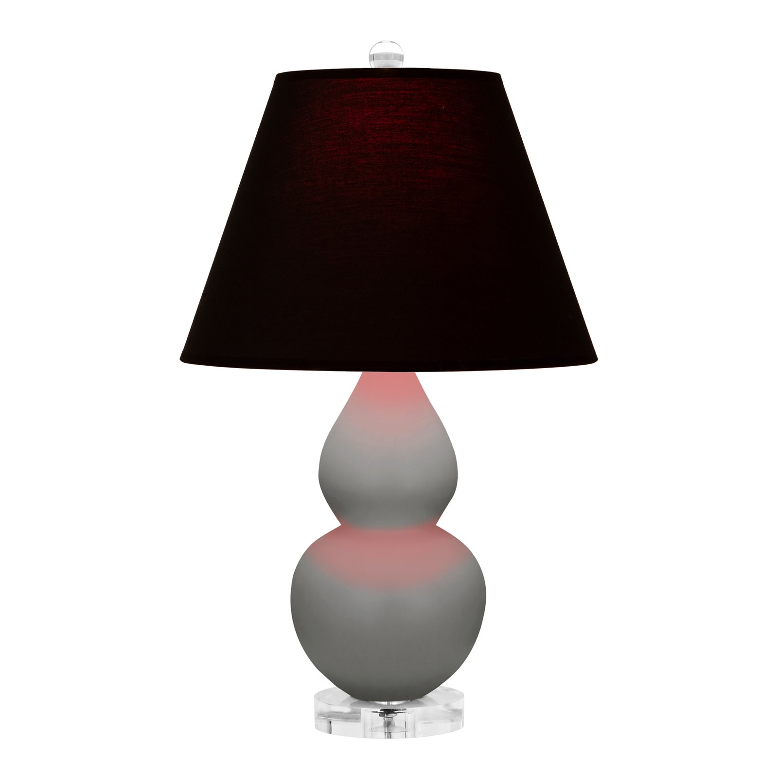 Matte Smokey Taupe Small Double Gourd Accent Lamp