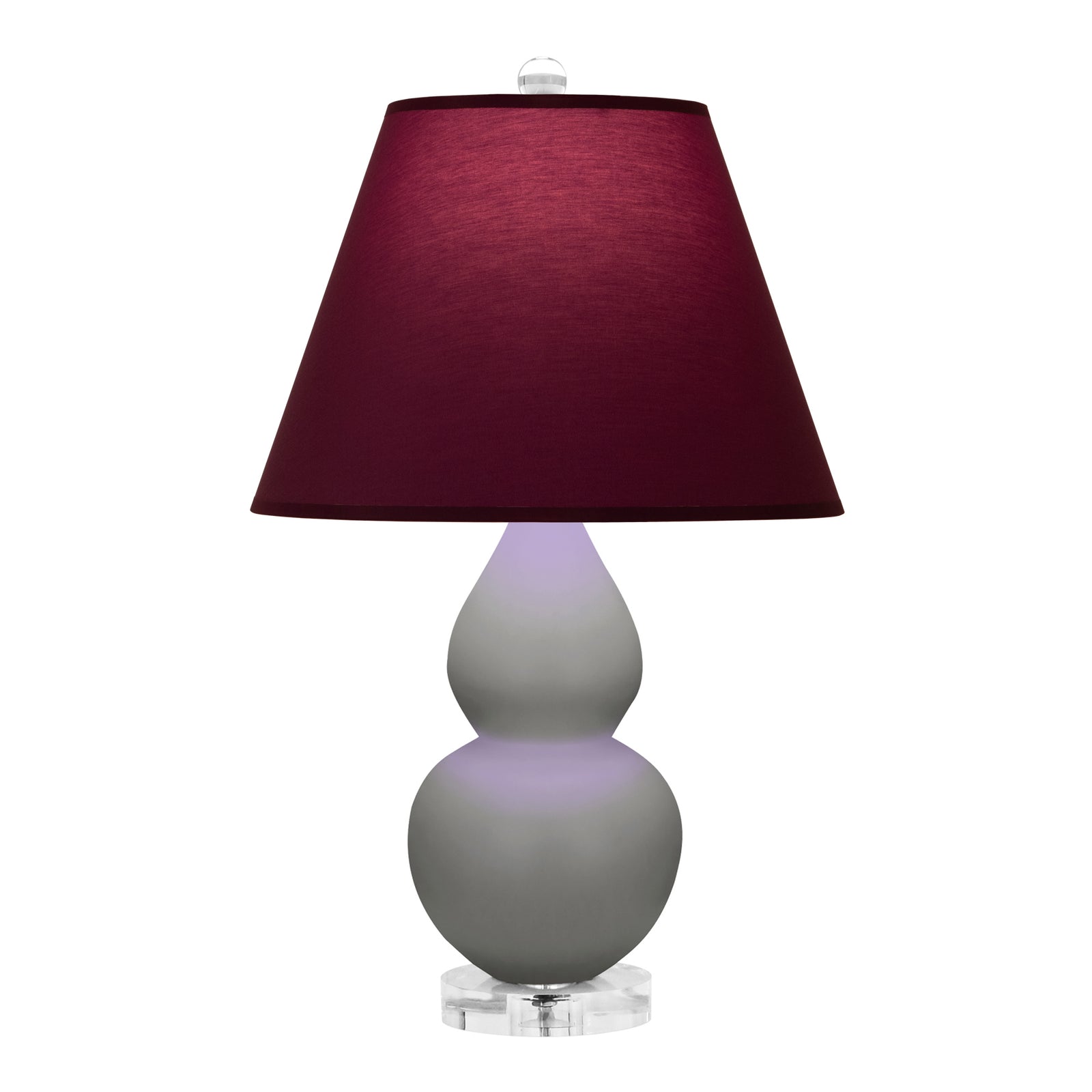 Matte Smokey Taupe Small Double Gourd Accent Lamp