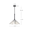 Mulberry 28-in Brushed Gold/Light Guide LED Chandeliers