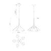 Mulberry 28-in Brushed Gold/Light Guide LED Chandeliers
