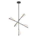 Mulberry 37-in Black/Light Guide LED Chandeliers