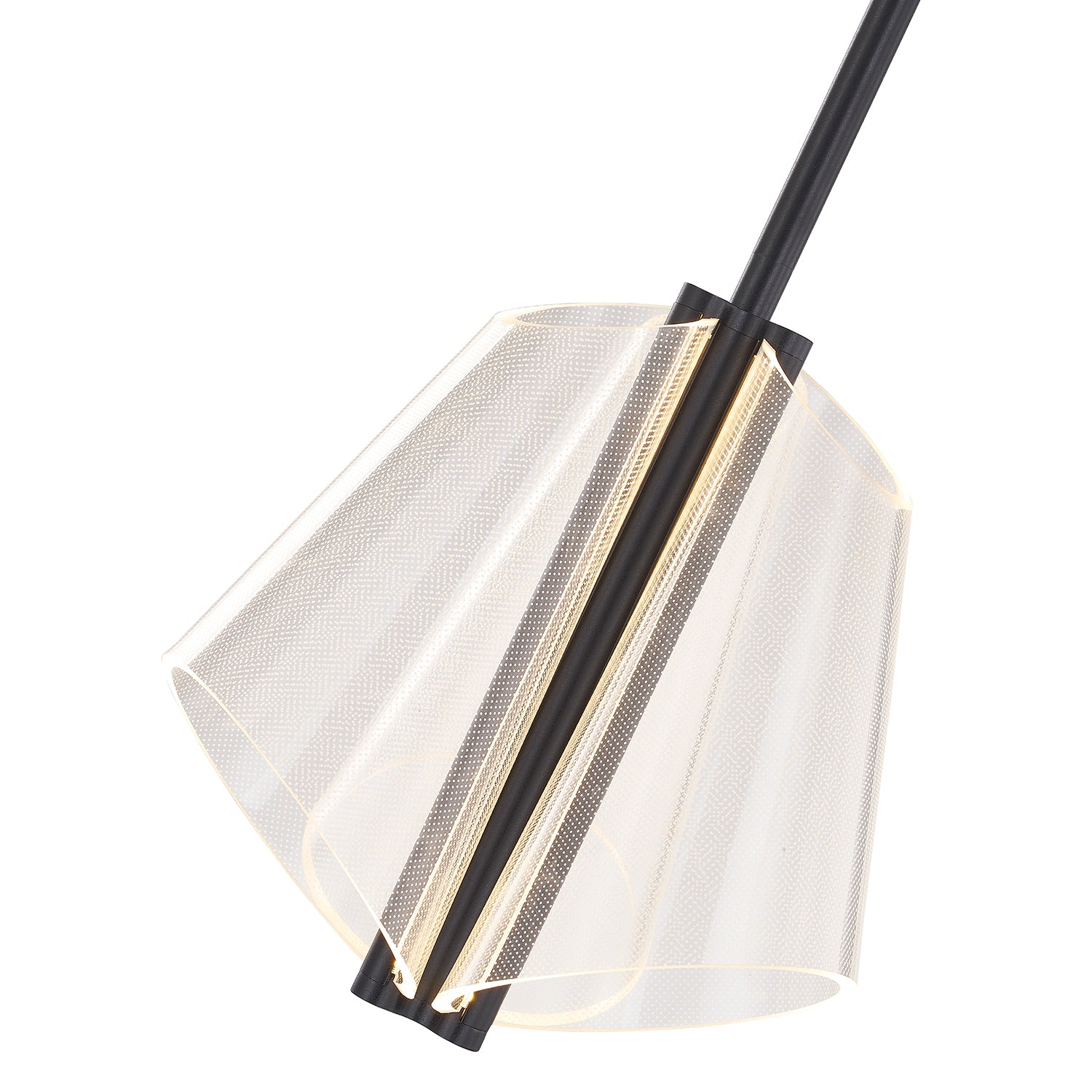 Mulberry 11-in Black/Light Guide LED Pendant