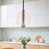 Mulberry 11-in Black/Light Guide LED Pendant