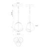 Mulberry 11-in Black/Light Guide LED Pendant