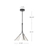 Mulberry 22-in Black/Light Guide LED Pendant