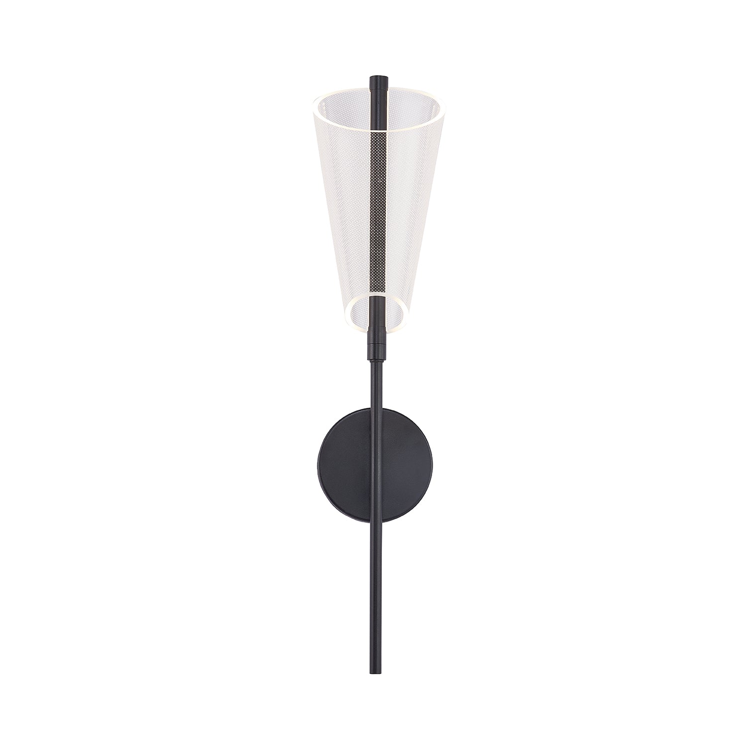 Mulberry 24-in Black/Light Guide LED Wall Sconce