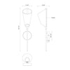 Mulberry 24-in Black/Light Guide LED Wall Sconce