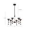 Nadine 25-in Matte Black/Cotton 6 Lights Chandeliers